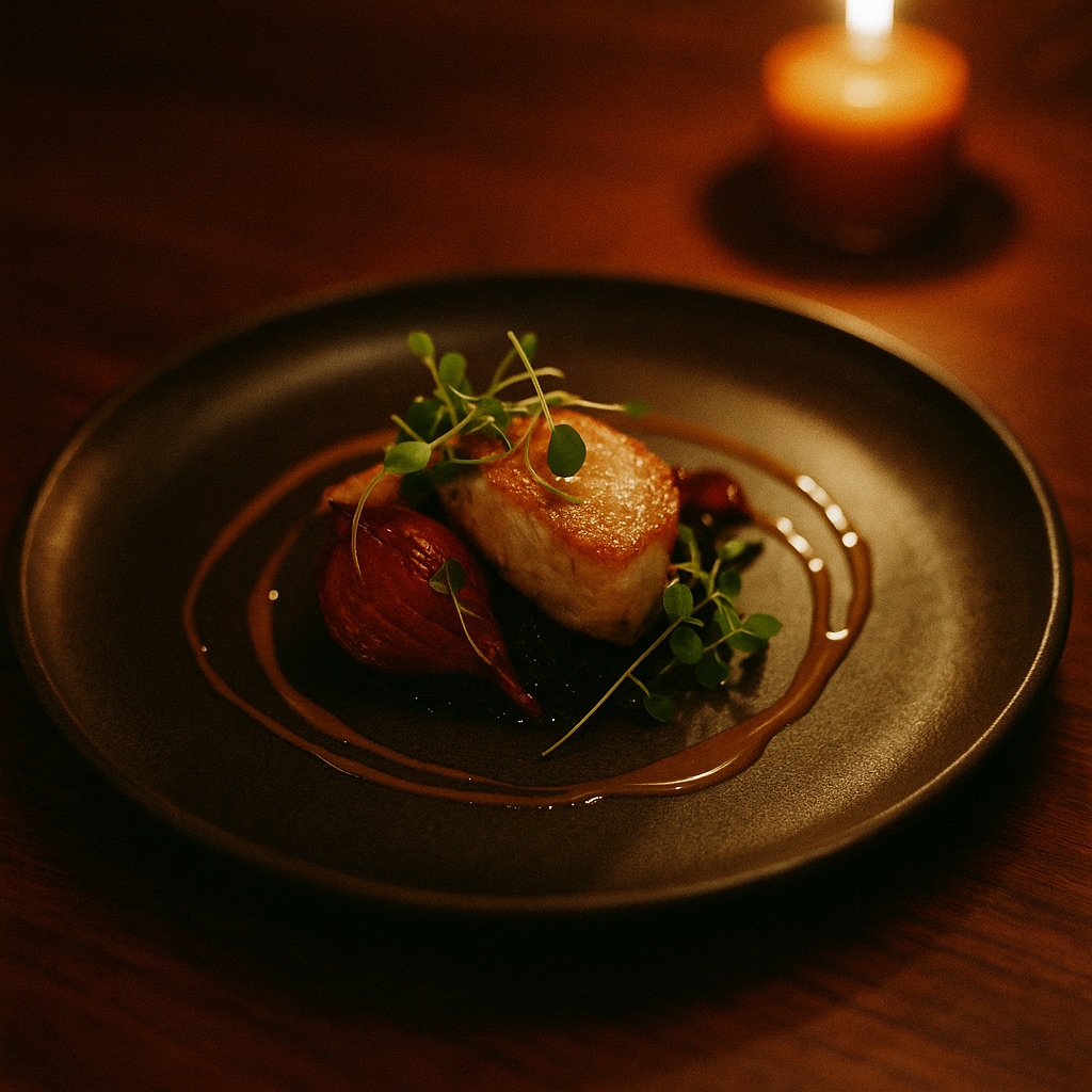 A plated fine-dining dish